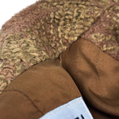 Chanel CC Logo Button Tweed Coat Long Wool Acrylic