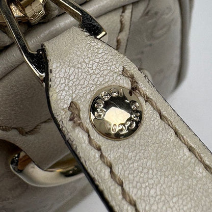 Gucci Guccissima Handbag Mini Boston Leather Ivory