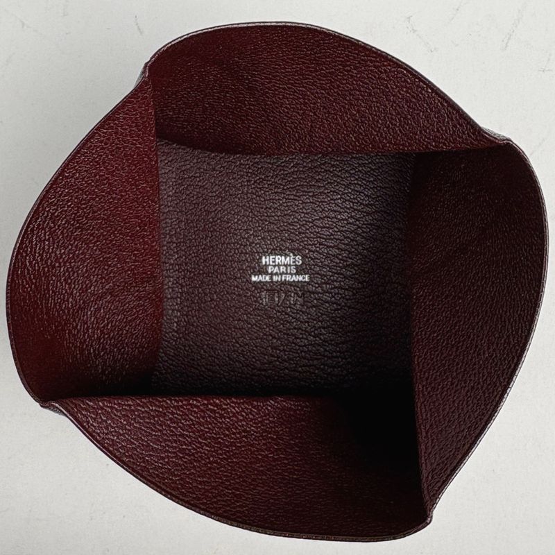 Hermes Zulu Coin Purse Chevre Rouge Ash