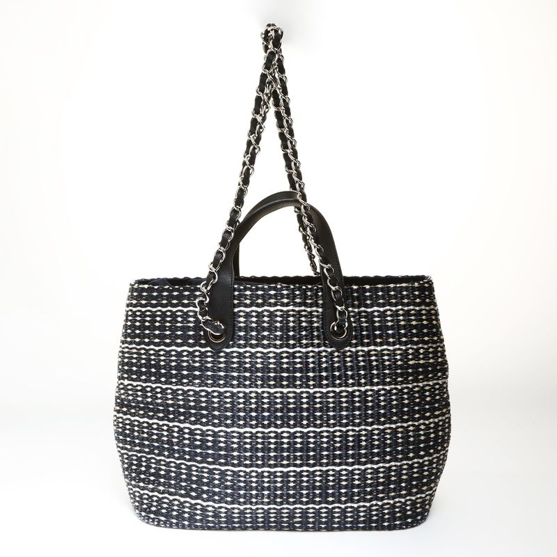 Chanel Handbag Straw Tote CC Logo
