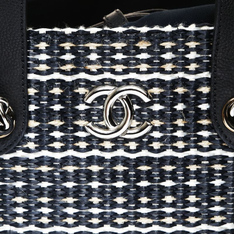 Chanel Handbag Straw Tote CC Logo