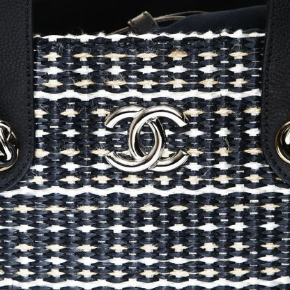 Chanel Handbag Straw Tote CC Logo