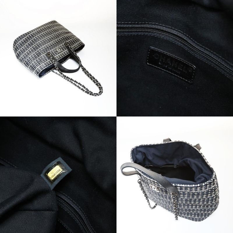 Chanel Handbag Straw Tote CC Logo