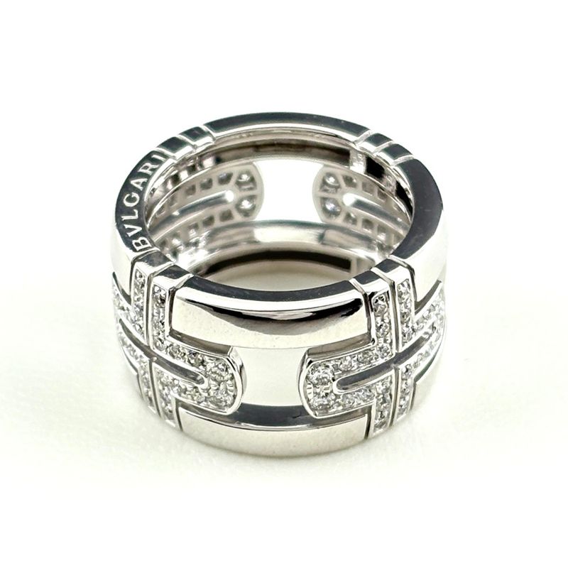 Bvlgari Parentesi Open Work Ring Pave Diamond