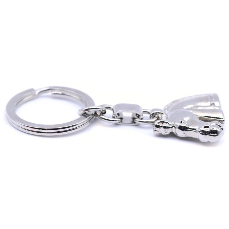Hermes Key Ring Hose Cheval Key Holder Silver