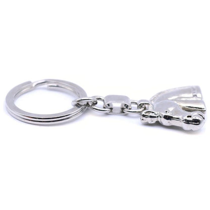 Hermes Key Ring Hose Cheval Key Holder Silver