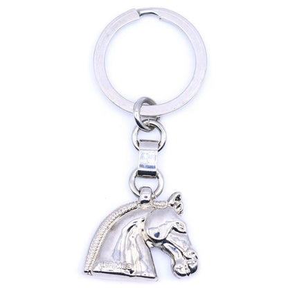 Hermes Key Ring Hose Cheval Key Holder Silver