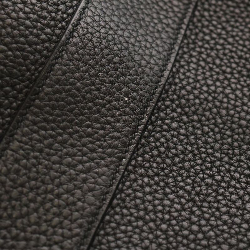 Hermes Sac Alfred 35 Plombe Taurillon Clemence Shoulder Bag Black Leather