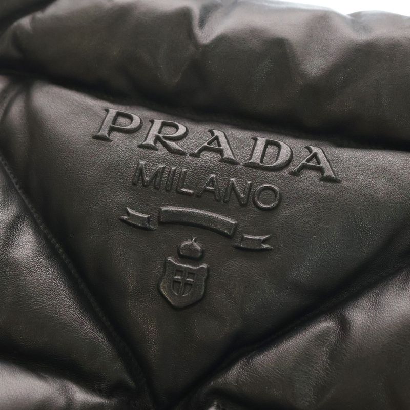 Prada Padette Quilted Nappa Leather Tote Black