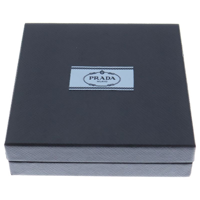 Prada Triangle Logo Necklace Pendant Chain Gold