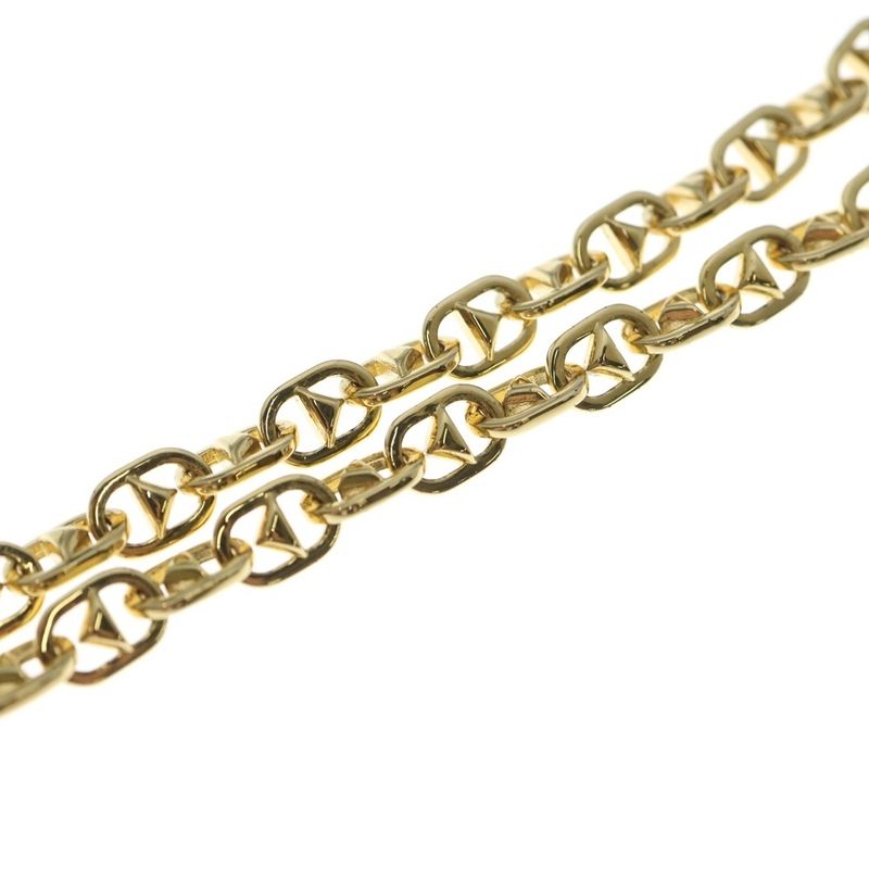 Prada Triangle Logo Necklace Pendant Chain Gold