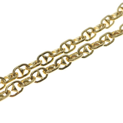 Prada Triangle Logo Necklace Pendant Chain Gold