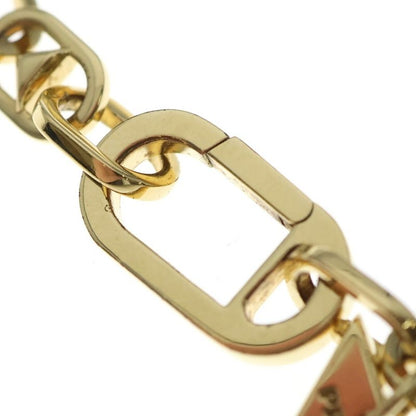 Prada Triangle Logo Necklace Pendant Chain Gold