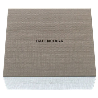 Balenciaga BB Monogram Wallet Logo Embossed Mini Silver