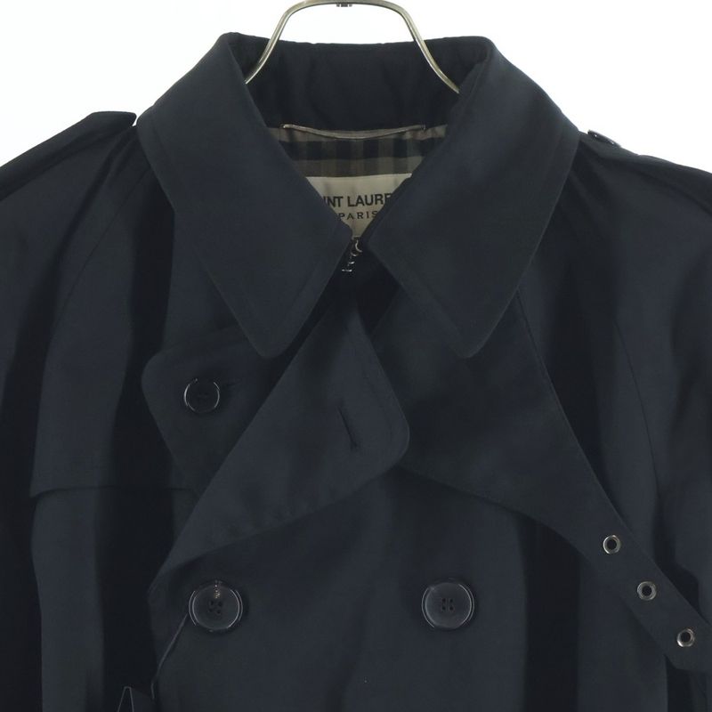 Saint Laurent Paris Trench Coat Black