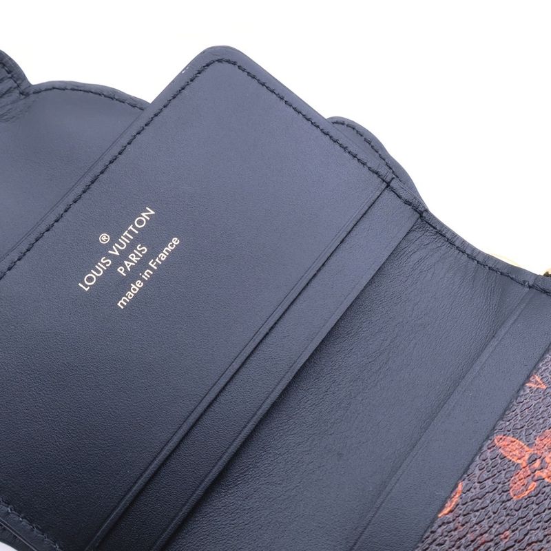 Louis Vuitton Epi Catgram Bifold Wallet Charm Key Holder Black Leather