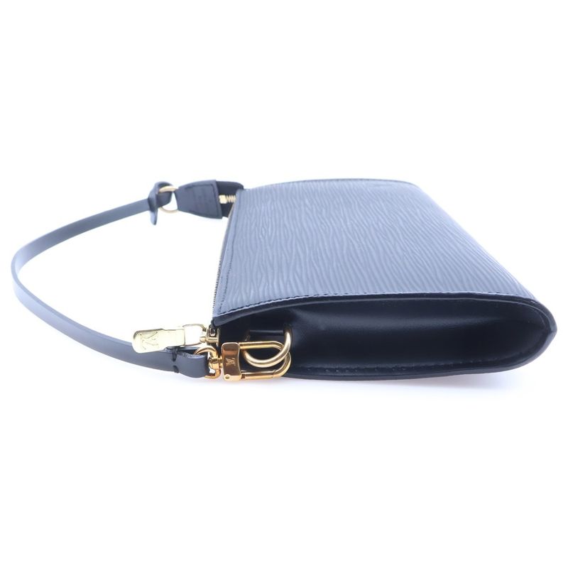 Louis Vuitton Epi Pochette Noir Black Leather Handbag
