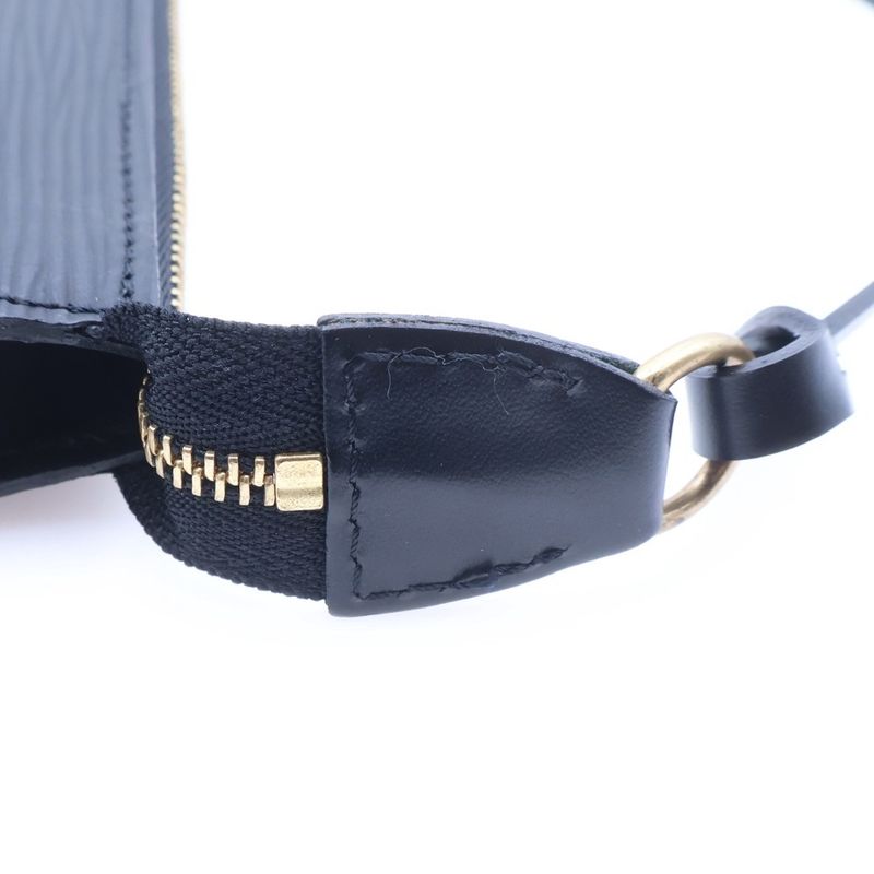 Louis Vuitton Epi Pochette Noir Black Leather Handbag