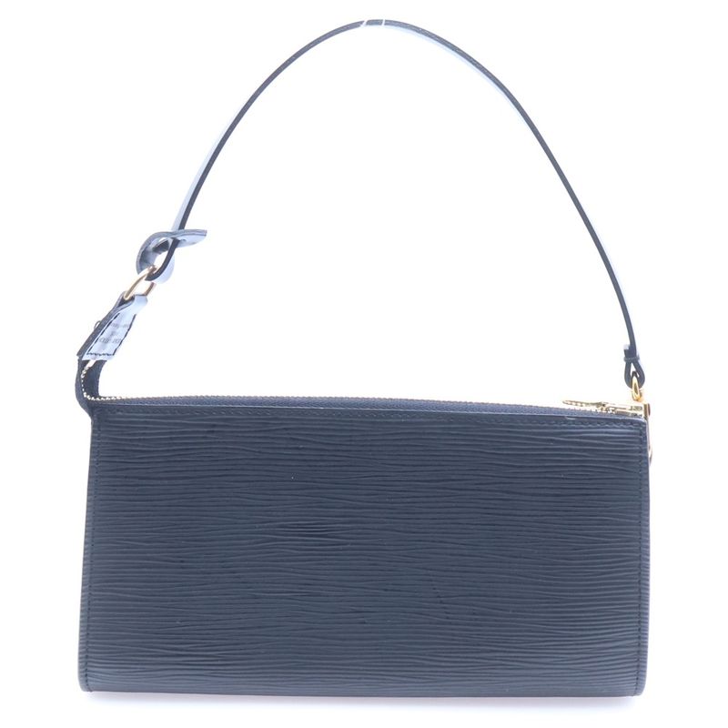 Louis Vuitton Epi Pochette Noir Black Leather Handbag