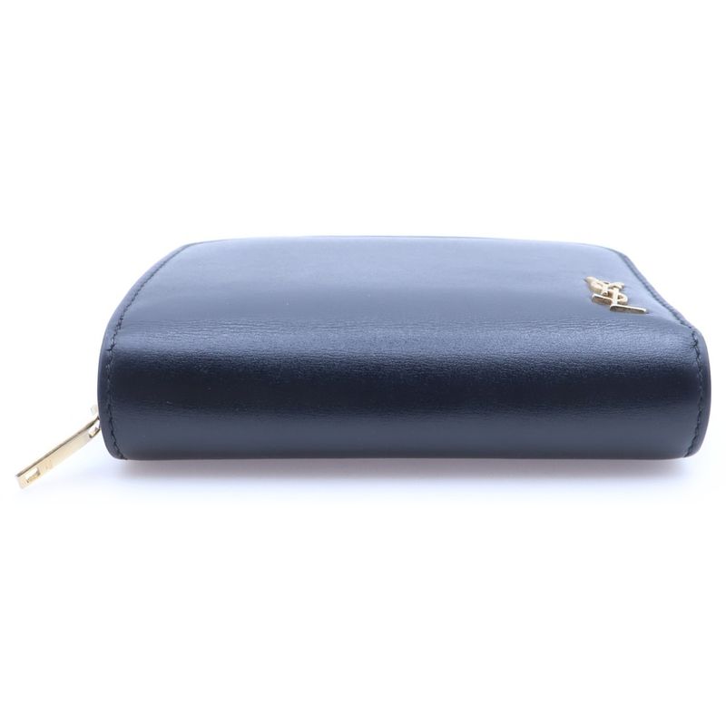 Saint Laurent Paris Tiny Monogram Compact Zip Wallet Bifold Coin Case