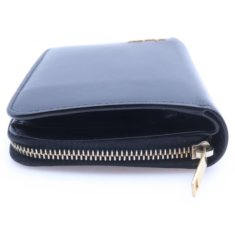 Saint Laurent Paris Tiny Monogram Compact Zip Wallet Bifold Coin Case