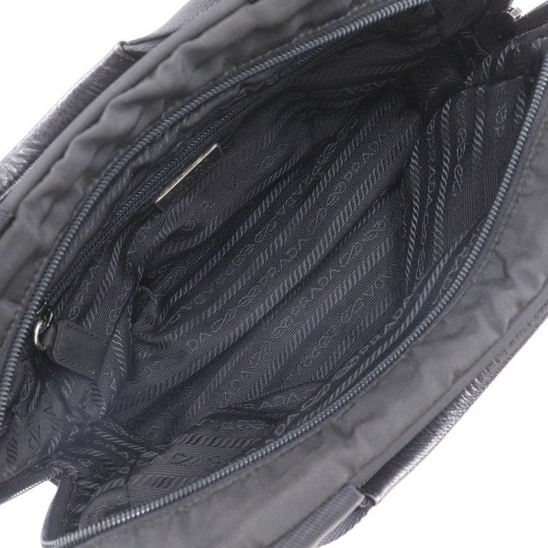 Prada Mini Boston Nylon Black Handbag