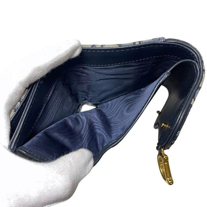 Dior Trifold Wallet Navy Blue
