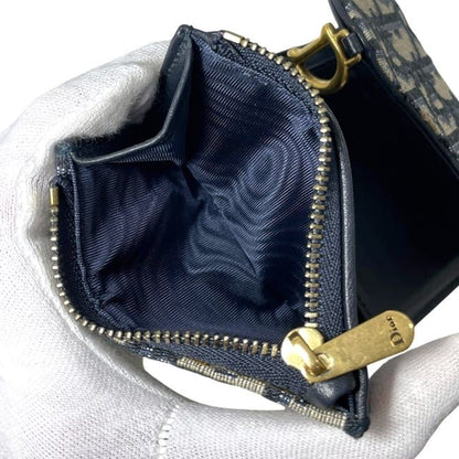 Dior Trifold Wallet Navy Blue