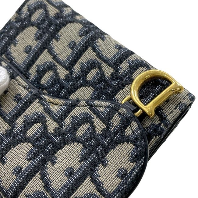 Dior Trifold Wallet Navy Blue
