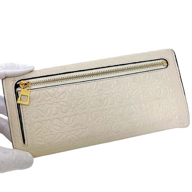 Loewe Bifold Wallet Beige Repeat Anagram