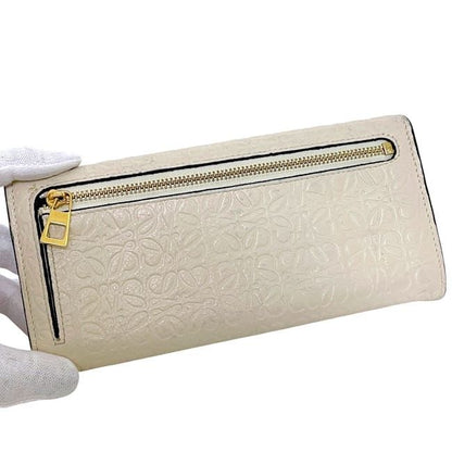 Loewe Bifold Wallet Beige Repeat Anagram