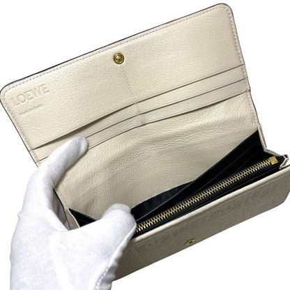 Loewe Bifold Wallet Beige Repeat Anagram