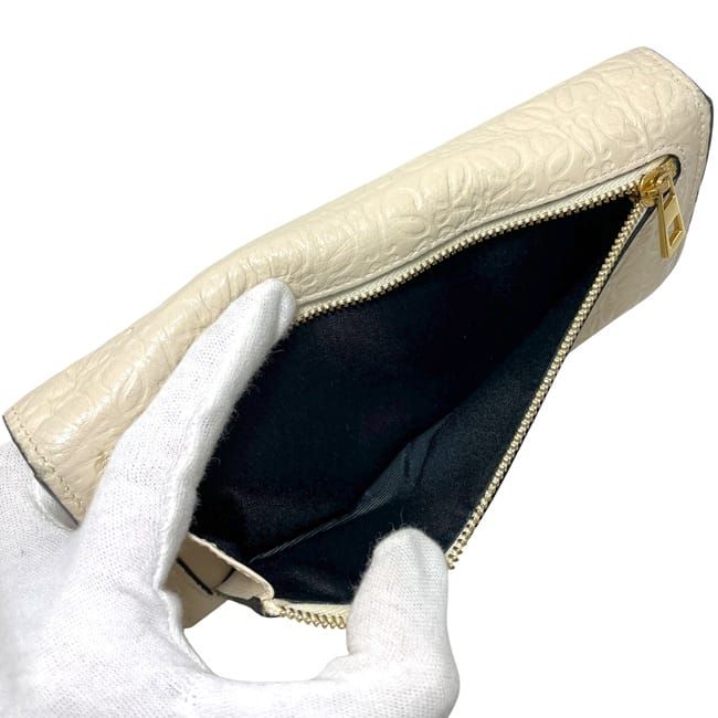 Loewe Bifold Wallet Beige Repeat Anagram