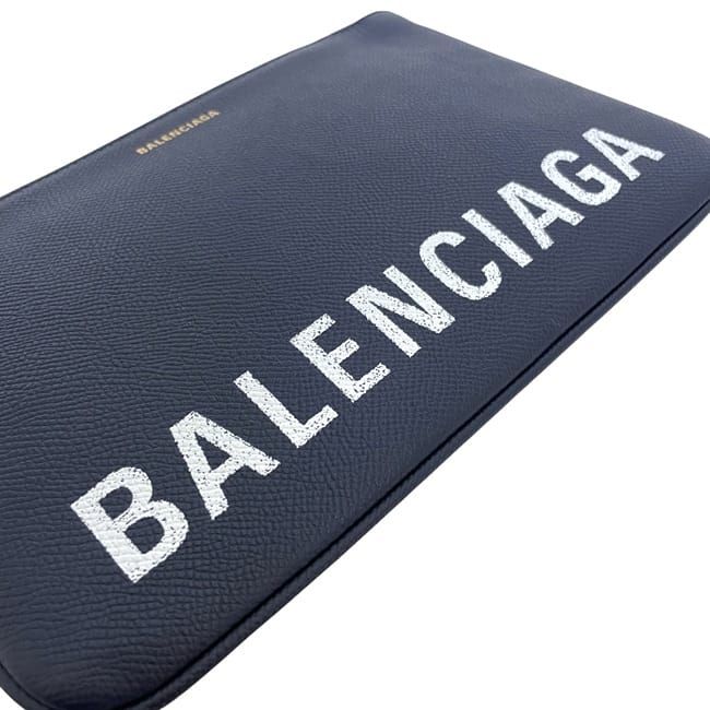 Balenciaga Pouch Navy Leather