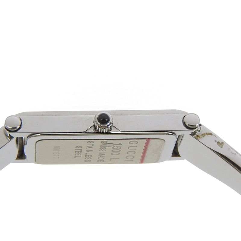Gucci Stainless Steel Quartz Analog Display Black Dial Watch