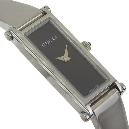 Gucci Stainless Steel Quartz Analog Display Black Dial Watch