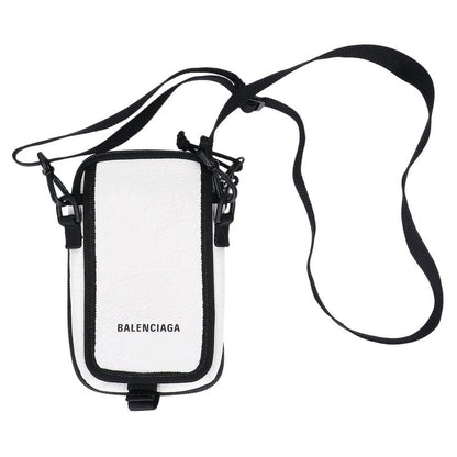 Balenciaga Explorer Shoulder Travel Wallet Leather Pouch ) White