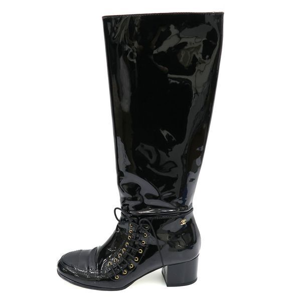 Chanel Long Boots Black 38