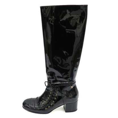 Chanel Long Boots Black 38