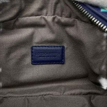 Bottega Veneta Intrecciato Leather Pouch Multi Case Cosmetic Navy Blue