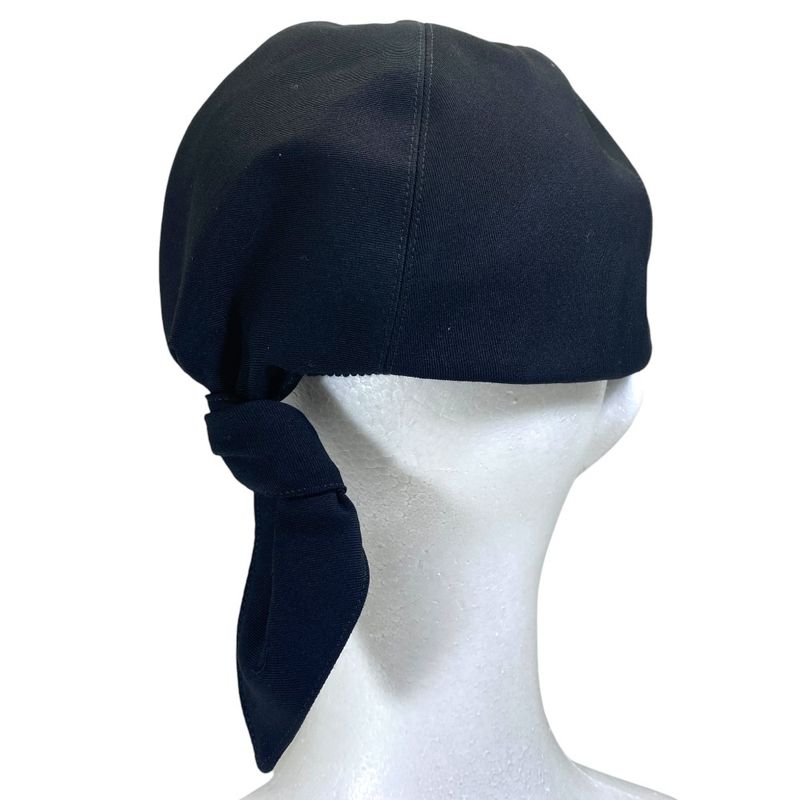 Dior Cap Hat Ribbon Logo Wool Black
