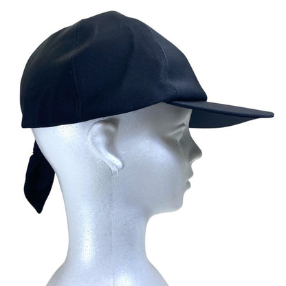 Dior Cap Hat Ribbon Logo Wool Black