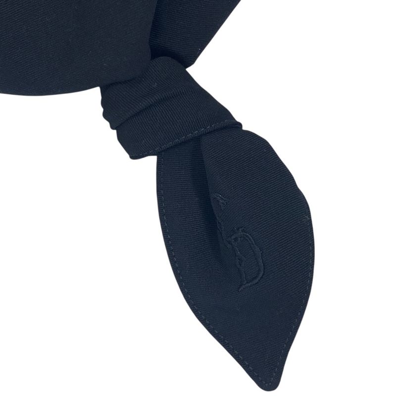 Dior Cap Hat Ribbon Logo Wool Black