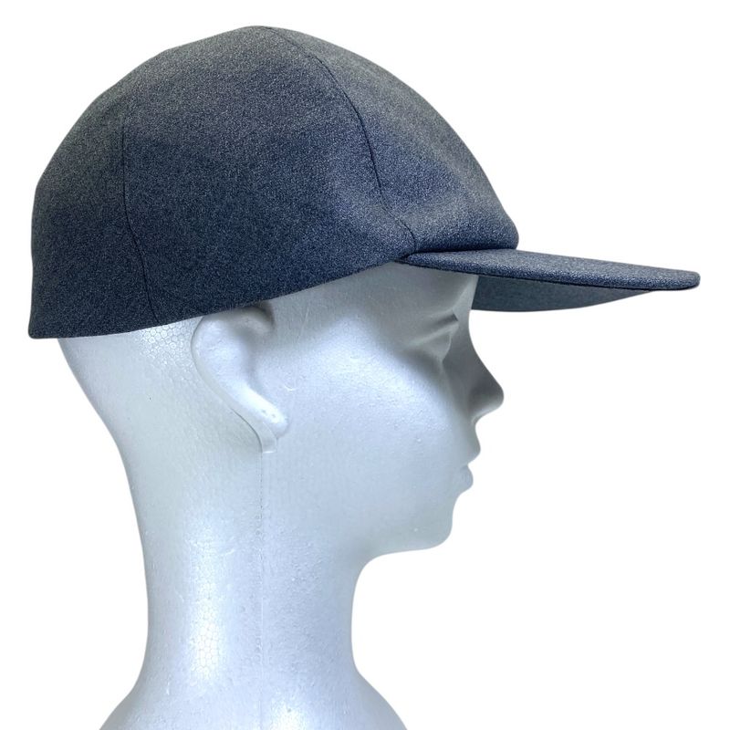 Dior Cap Hat Ribbon Logo Wool Gray