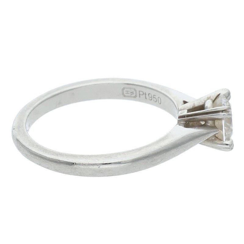 Harry Winston Solitaire Diamond Ring Silver Clear