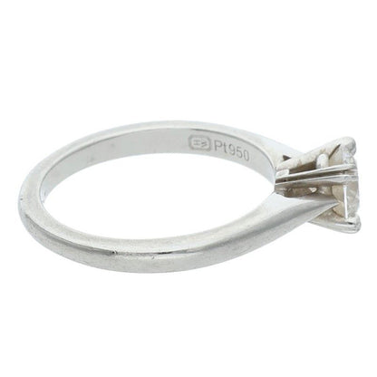 Harry Winston Solitaire Diamond Ring Silver Clear