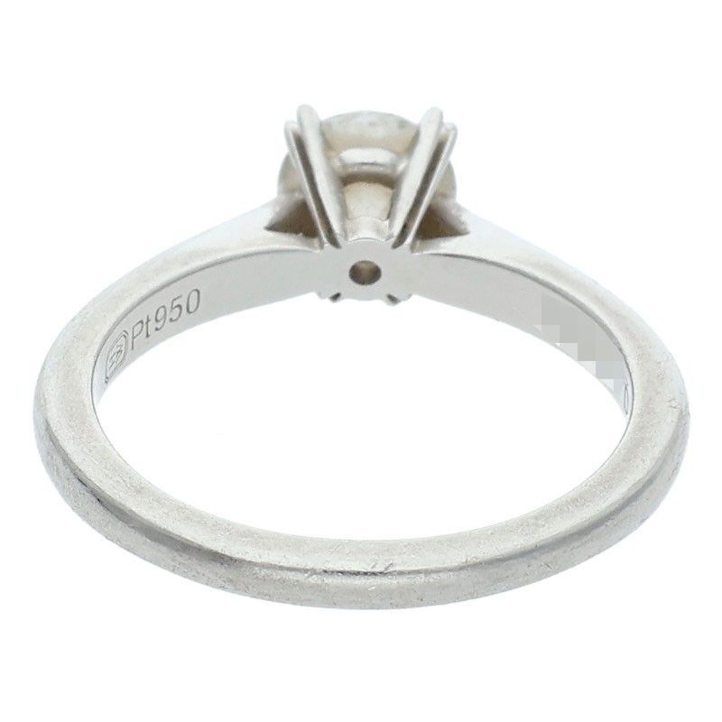 Harry Winston Solitaire Diamond Ring Silver Clear