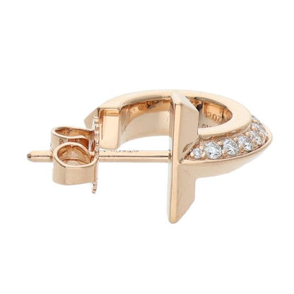 Tiffany & Co T One 18K Pink Gold Diamond Earrings