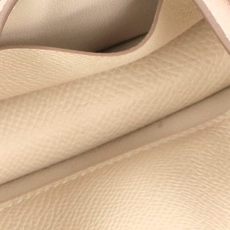 Hermes Constance Slim Bifold Leather Wallet Off-white X