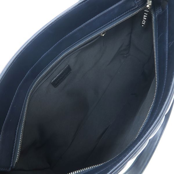 Chanel Chocolate Bar Tote Navy Blue